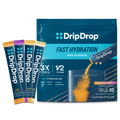 DripDrop Tropical Variety Pack Electrolyte Powder, 8 oz sticks, 32 count